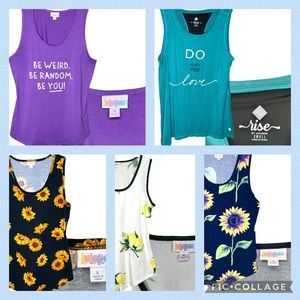 LOT OF 5 GUC LuLaRoe Tank Tops Small Medium Large